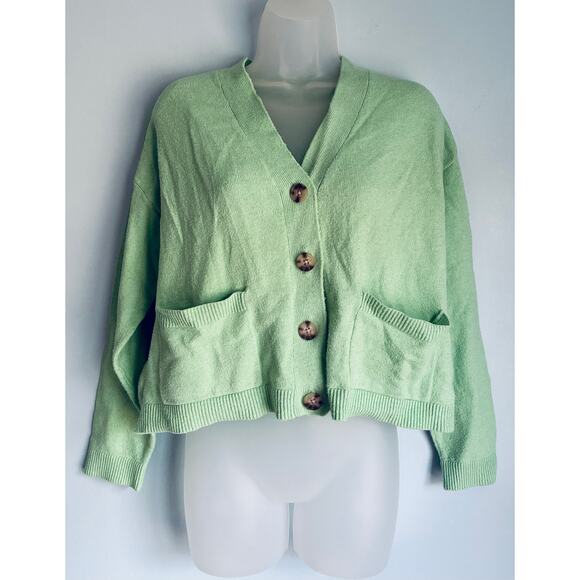 Loft Cardigan Women's Small Green - Picture 1 of 6